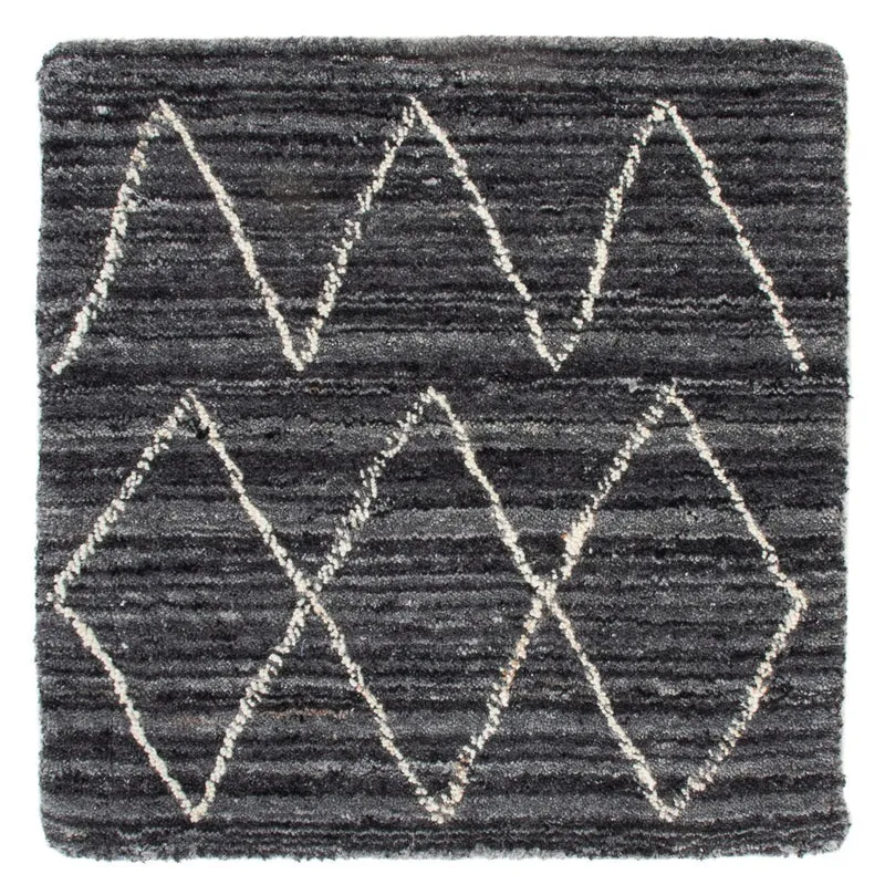 Wollteppich quadratisch - 42 x 42 cm - anthrazit
