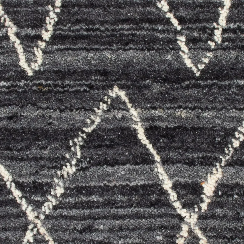 Wollteppich quadratisch - 42 x 42 cm - anthrazit
