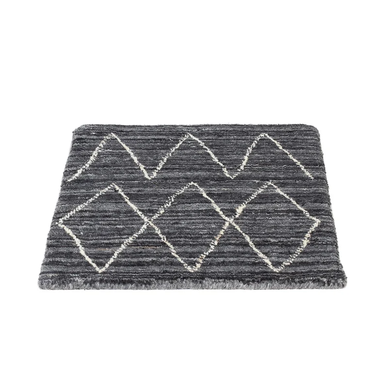 Wollteppich quadratisch - 42 x 42 cm - anthrazit