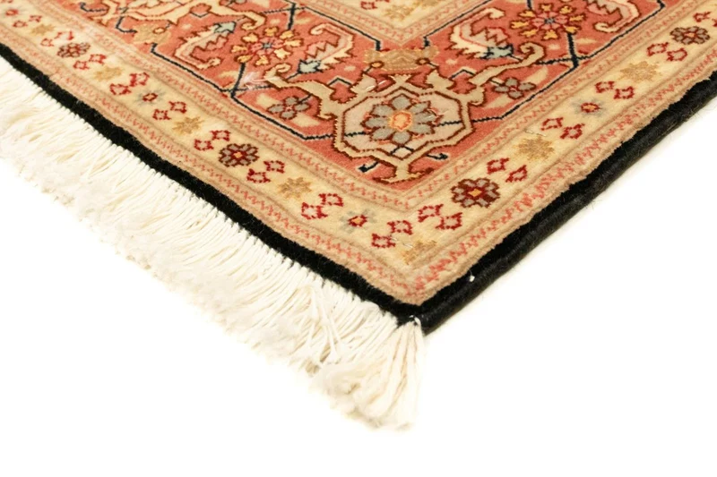 Täbriz - 50 Raj Teppich 101x152cm - Perserteppich - schwarz