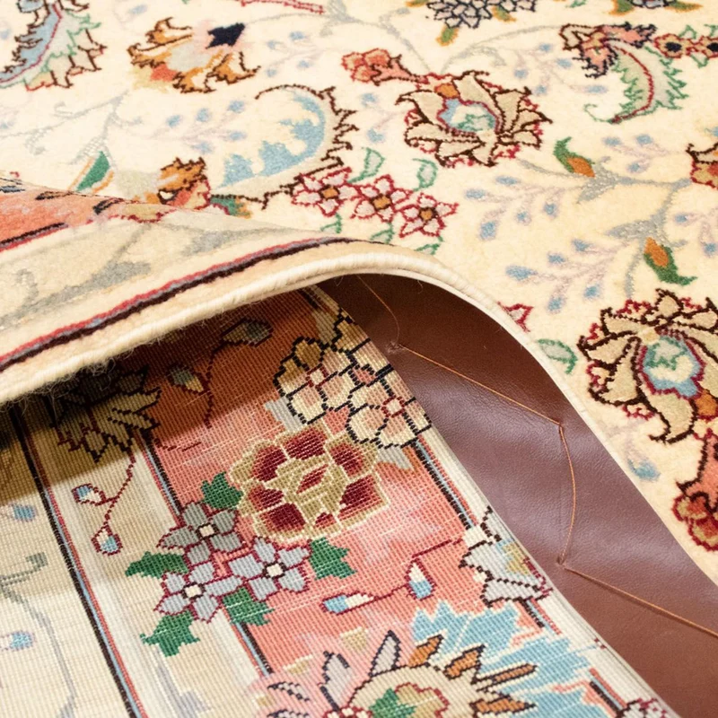Täbriz - 50 Raj Teppich 102x148cm - Perserteppich - beige