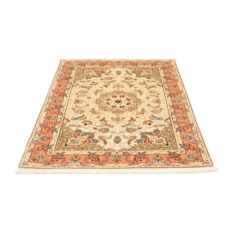 Täbriz - 50 Raj Teppich 102x148cm - Perserteppich - beige