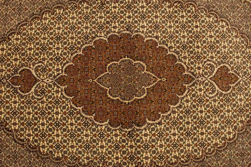 Täbriz - 50 Raj Teppich 102x150cm - Perserteppich - beige