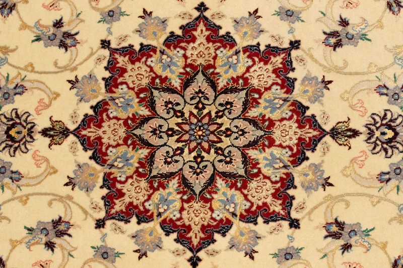 Isfahan Teppich 110x168cm - Perserteppich - beige