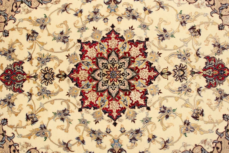 Isfahan Teppich 111x163cm - Perserteppich - beige