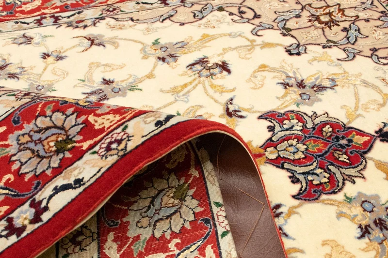 Isfahan Teppich 111x163cm - Perserteppich - beige