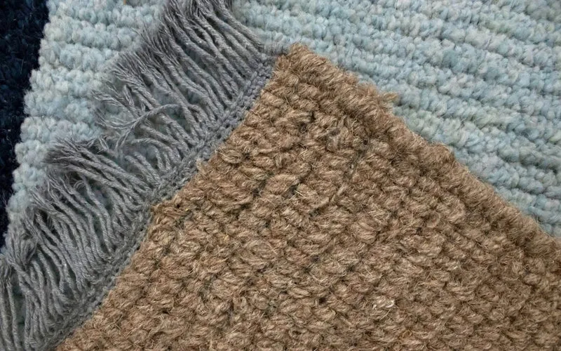 Nepal Teppich 70 x 140 cm - blau
