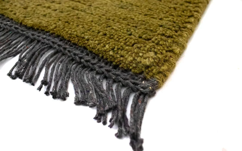 Nepal Teppich 70 x 140 cm - grau