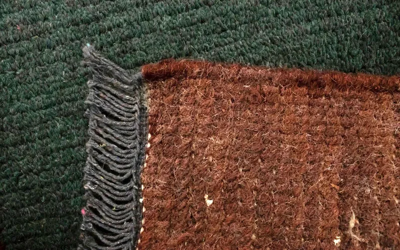 Nepal Teppich 70x140cm - Wollteppich - grün