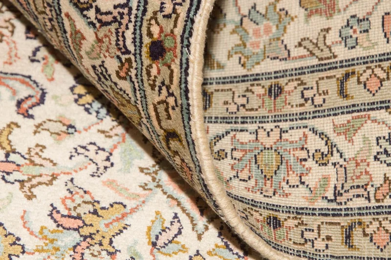 Kaschmir Seide Teppich 62x95cm - Orientteppich - beige