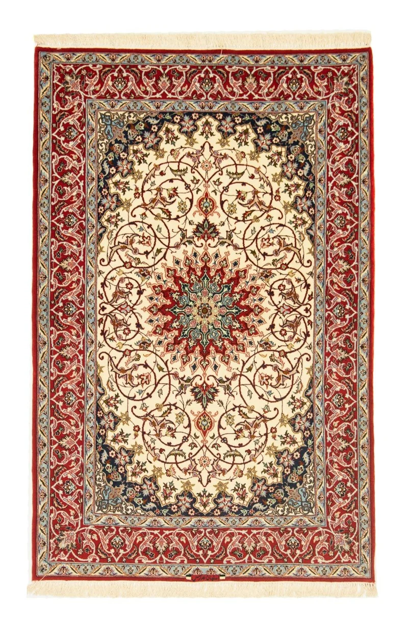 Isfahan Teppich 109x170cm - Perserteppich - beige