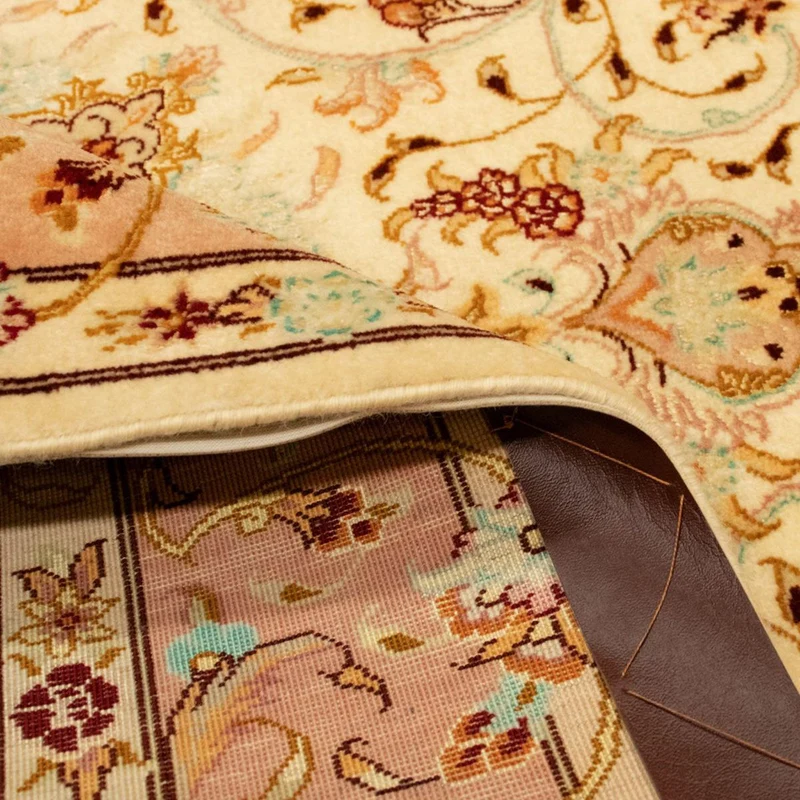 Täbriz - 50 Raj Teppich 102x147cm - Perserteppich - beige