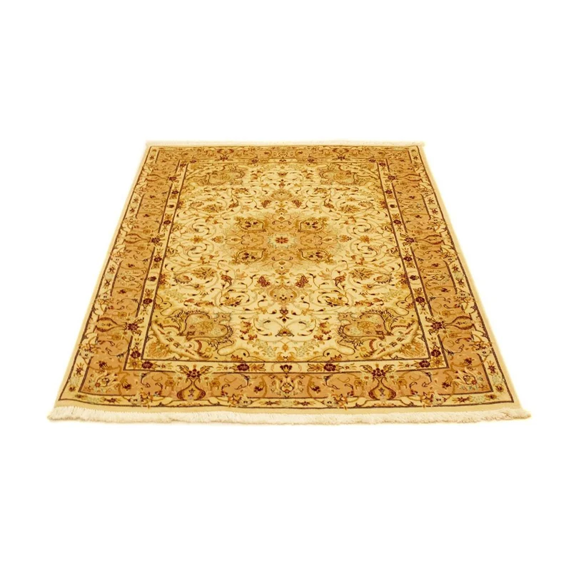 Täbriz - 50 Raj Teppich 102x147cm - Perserteppich - beige