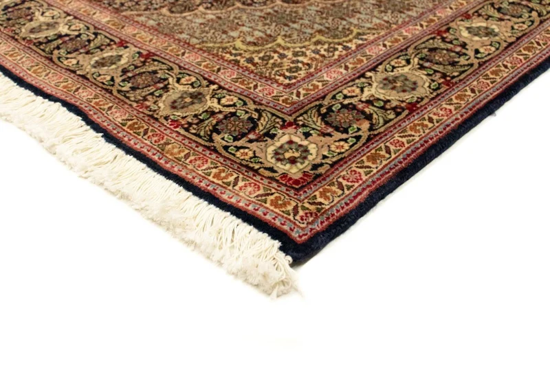 Täbriz - 50 Raj Teppich 100x150cm - Perserteppich - schwarz