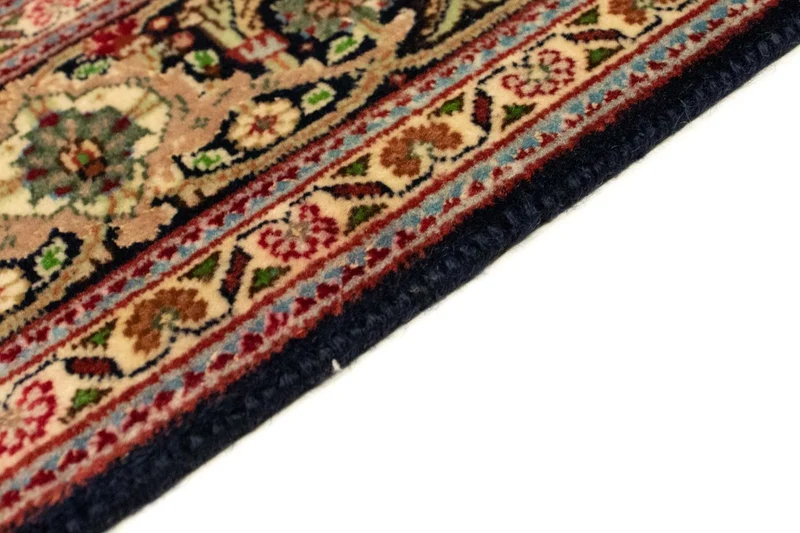 Täbriz - 50 Raj Teppich 100x150cm - Perserteppich - schwarz