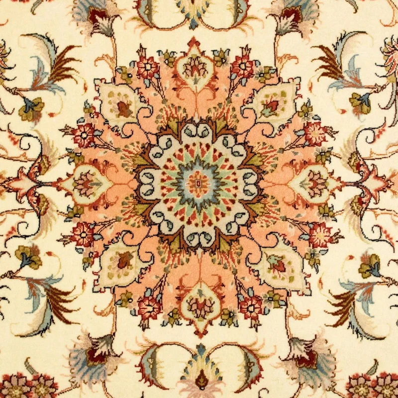 Täbriz - 50 Raj Teppich 100x158cm - Perserteppich - beige