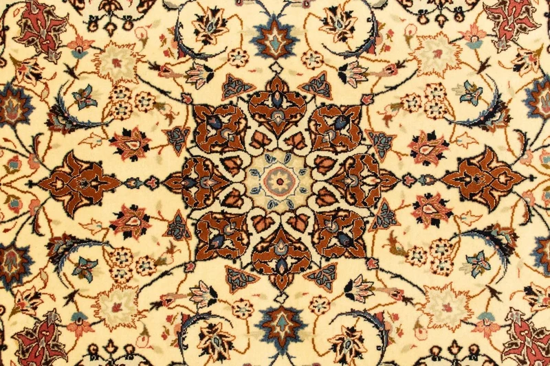 Täbriz - 50 Raj Teppich 103x157cm - Perserteppich - beige