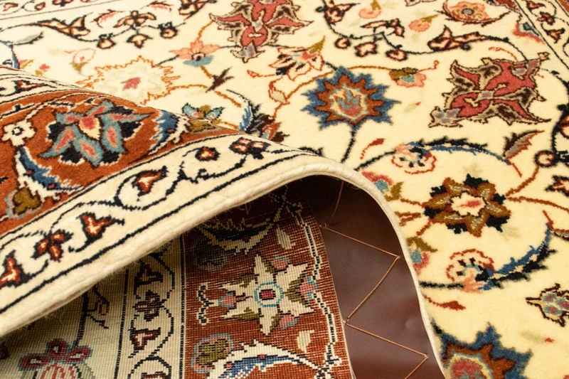 Täbriz - 50 Raj Teppich 103x157cm - Perserteppich - beige