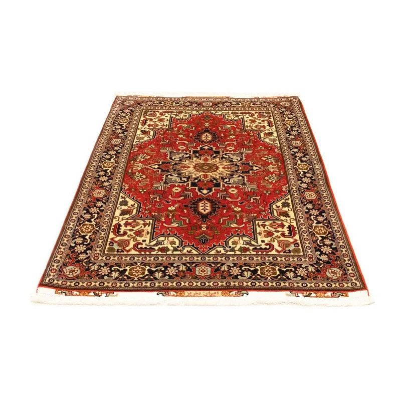 Täbriz - 50 Raj Teppich 102x162cm - Perserteppich - rot