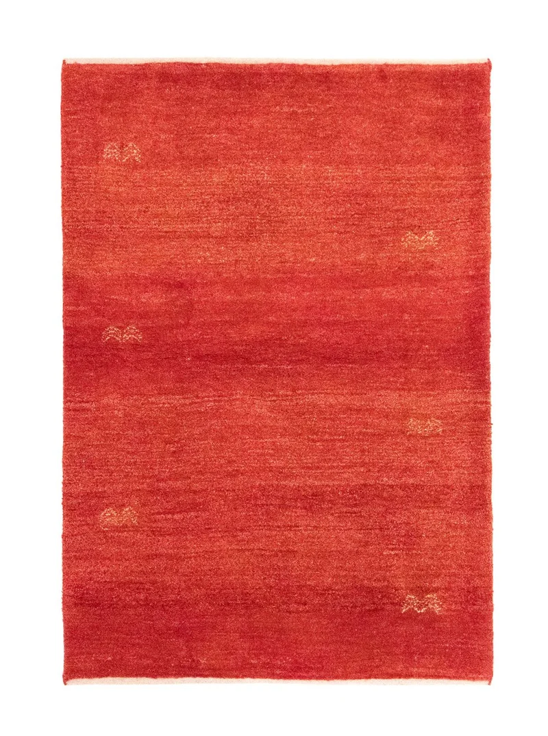 Gabbeh Persisch Teppich 101x144cm - Perserteppich Wollteppich - rot
