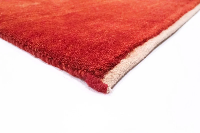 Gabbeh Persisch Teppich 101x144cm - Perserteppich Wollteppich - rot
