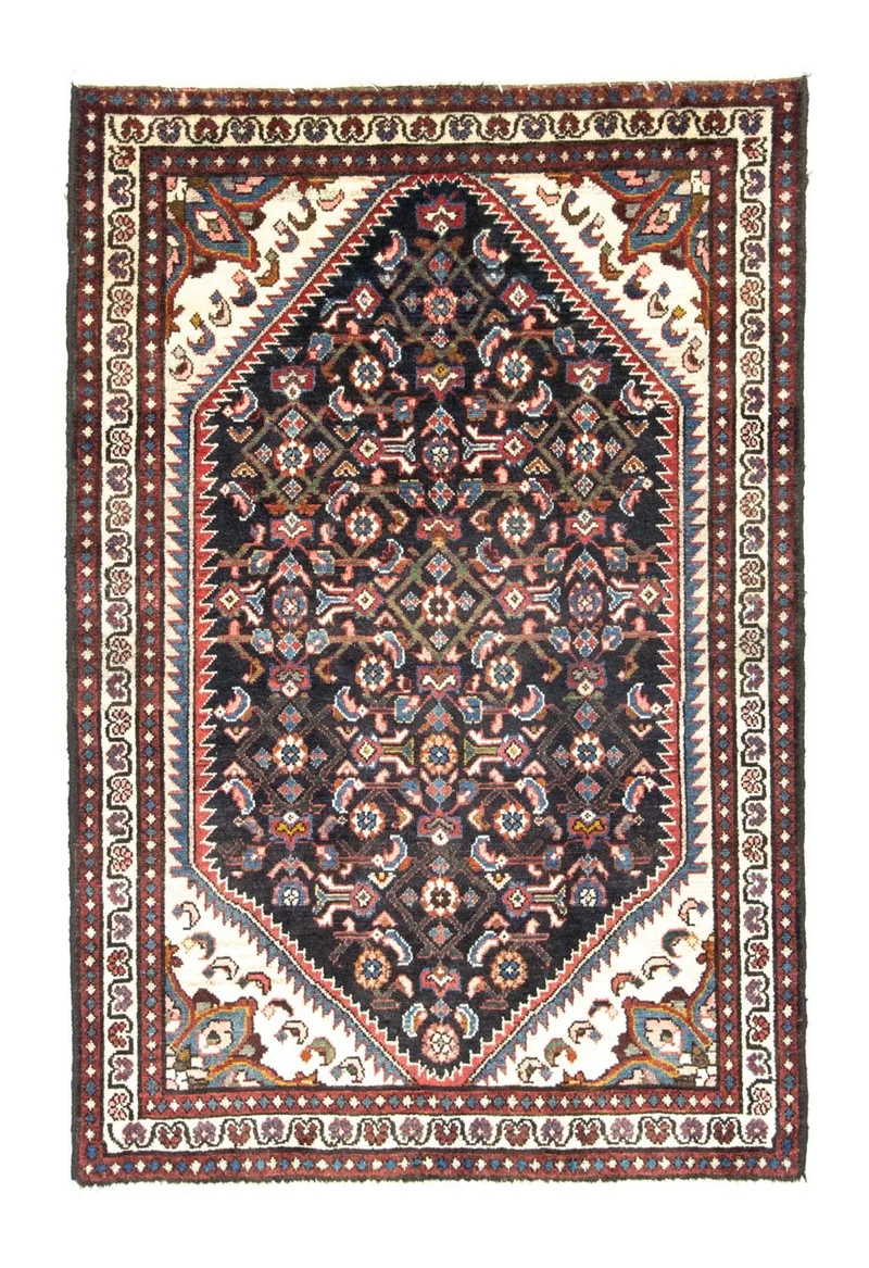 Malayer Teppich 103x150cm - Perserteppich - blau