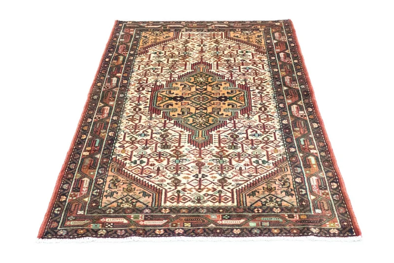 Hamadan Teppich 104x157cm - Perserteppich - beige