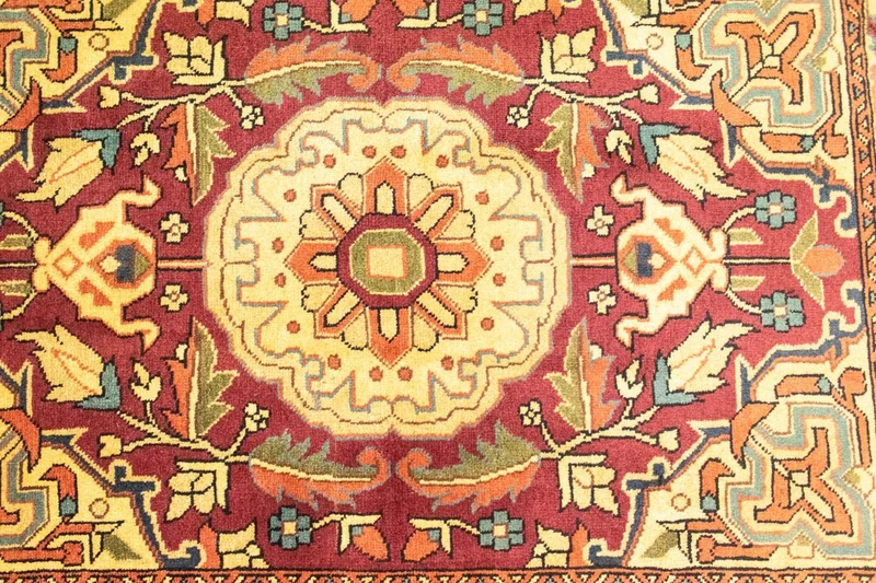 Heriz Teppich 102x142cm - Perserteppich - braun