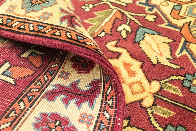 Heriz Teppich 102x142cm - Perserteppich - braun