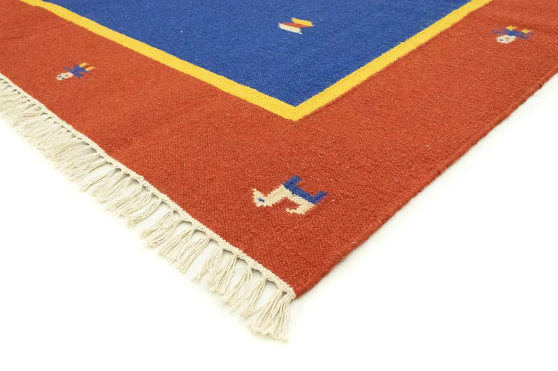 Kelim Modern Teppich 200x300cm - blau