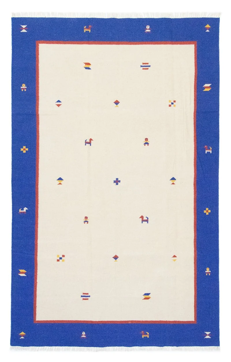 Kelim Modern Teppich 200x300cm - beige