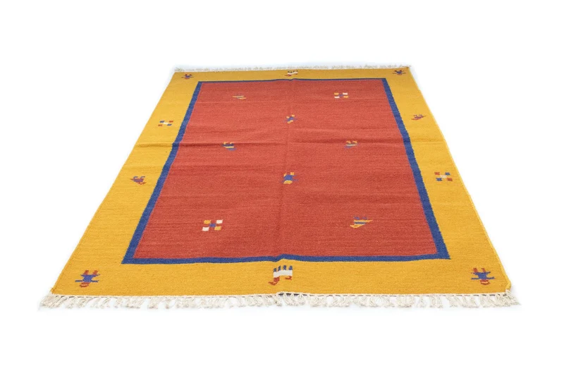 Kelim Modern Teppich 140x200cm - rot