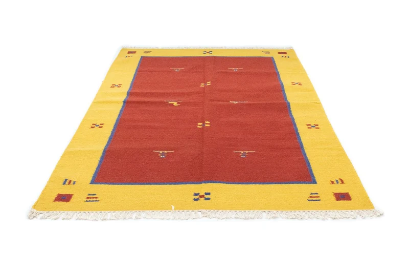 Kelim Modern Teppich 140x200cm - rot