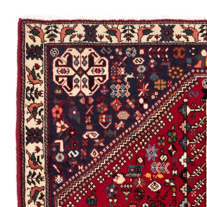 Abadeh Teppich 107x154cm - Perserteppich - dunkelrot