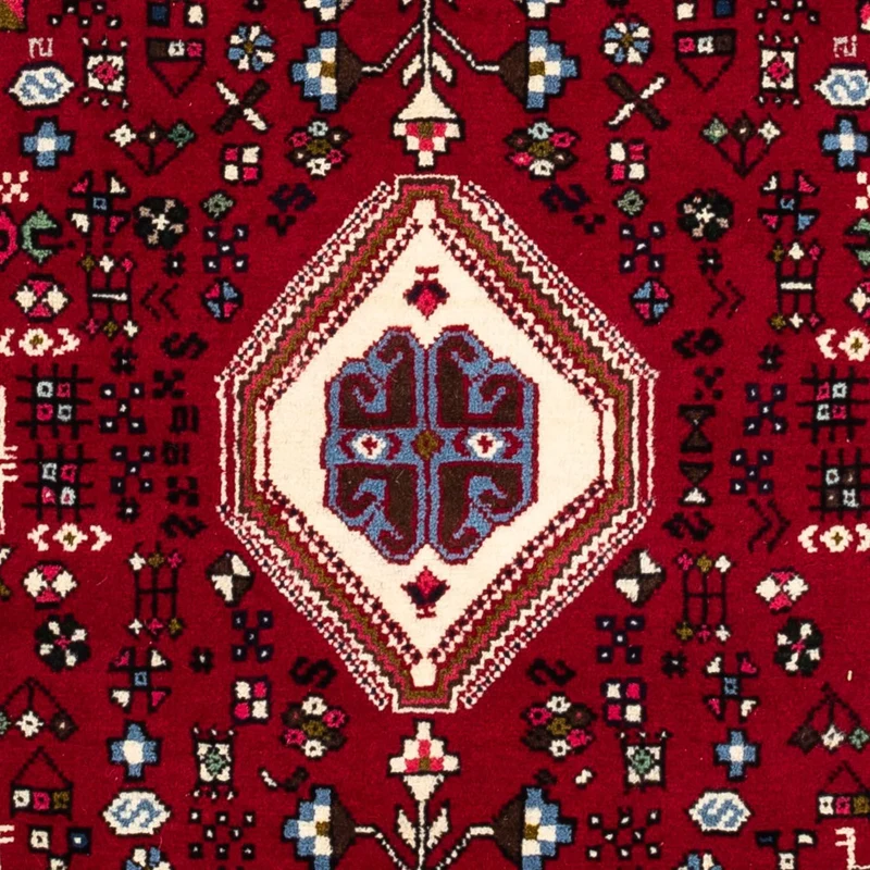 Abadeh Teppich 98x150cm - Perserteppich - dunkelrot