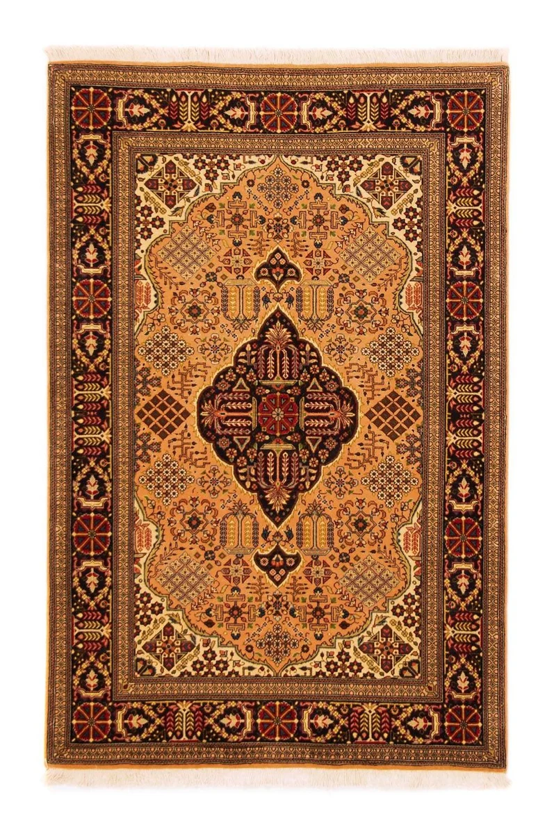Täbriz - 50 Raj Teppich 102x152cm - Perserteppich - braun