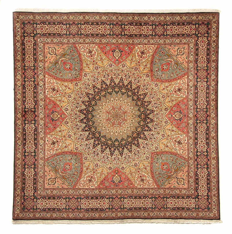 Täbriz - 50 Raj Teppich 250x253cm - Perserteppich - mehrfarbig
