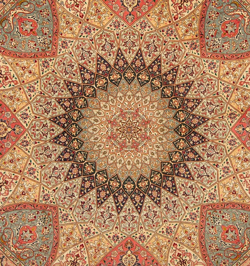Täbriz - 50 Raj Teppich 250x253cm - Perserteppich - mehrfarbig