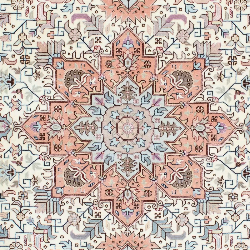 Täbriz - 50 Raj Teppich 150x202cm - Perserteppich - beige