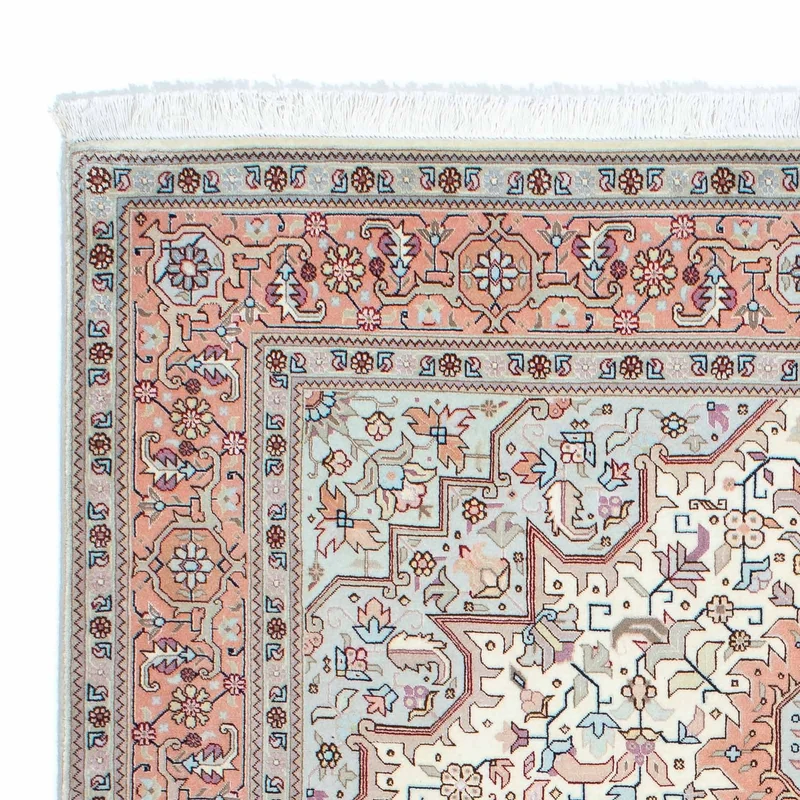 Täbriz - 50 Raj Teppich 150x202cm - Perserteppich - beige