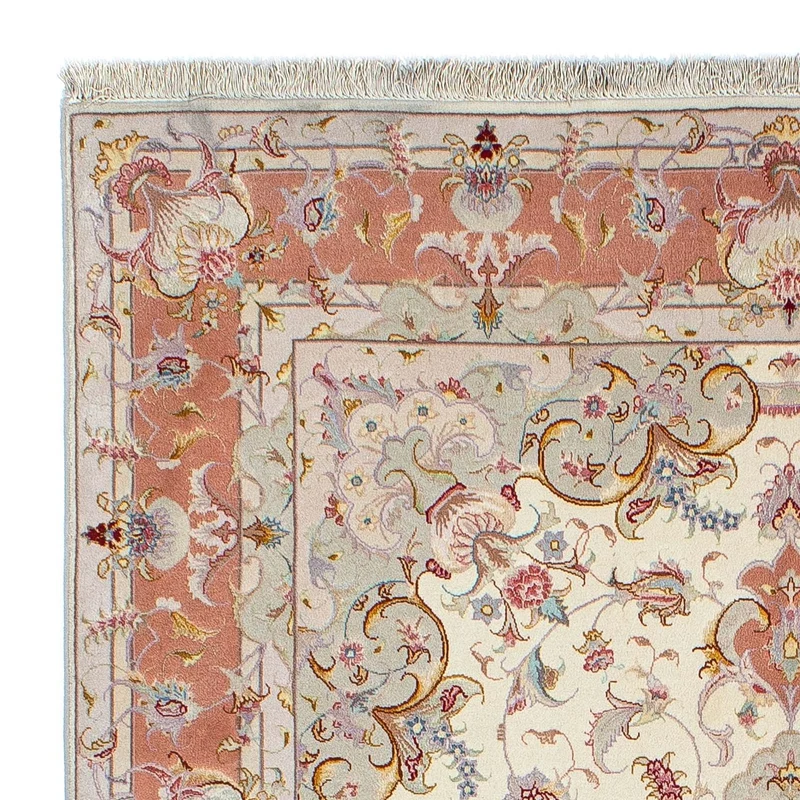 Täbriz - 50 Raj Teppich 152x205cm - Perserteppich - beige