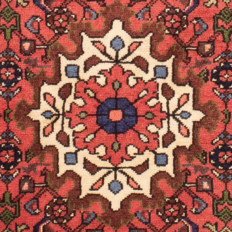 Hosseinabad Teppich 100x147cm - Perserteppich - dunkelrot
