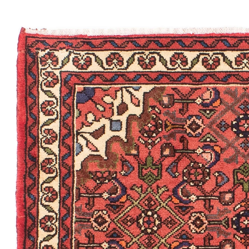 Hosseinabad Teppich 100x147cm - Perserteppich - dunkelrot