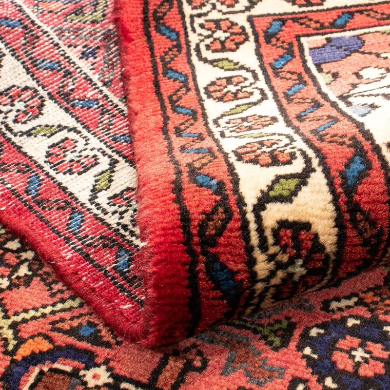 Hosseinabad Teppich 100x147cm - Perserteppich - dunkelrot