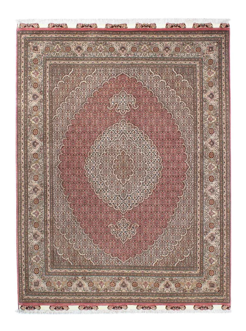 Täbriz Teppich 152x210cm - Perserteppich - hellrot