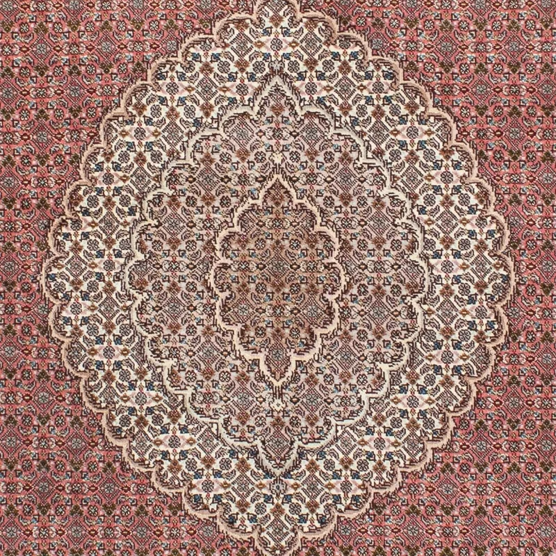 Täbriz Teppich 152x210cm - Perserteppich - hellrot