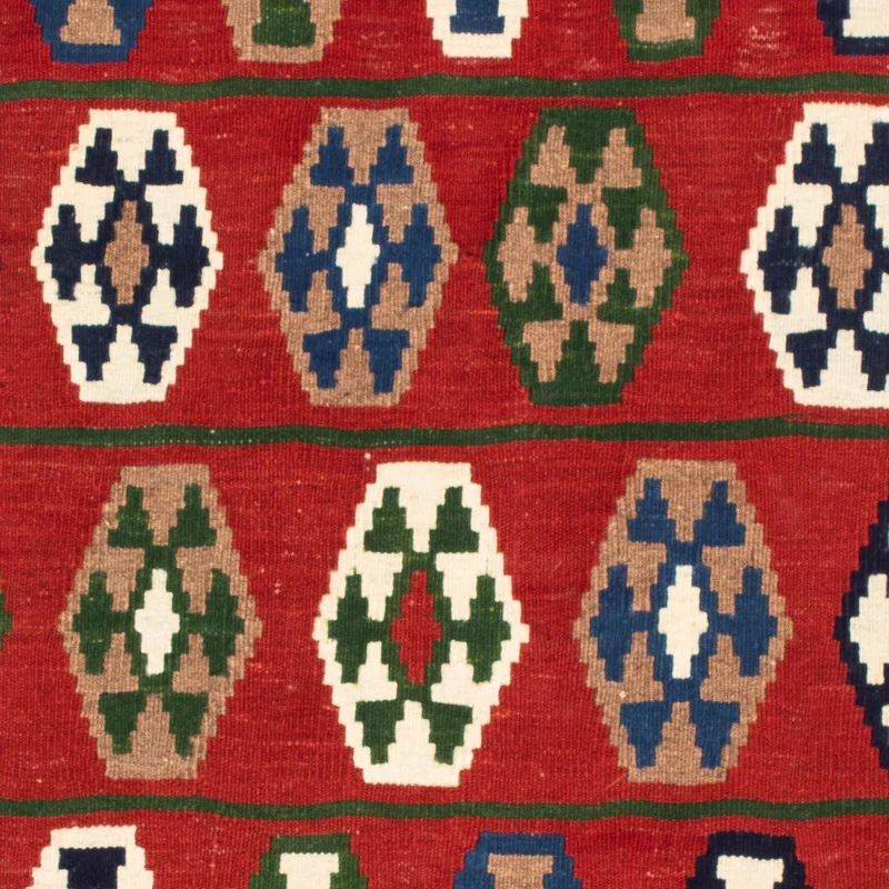 Kelim Fars Teppich 98x100cm - dunkelrot