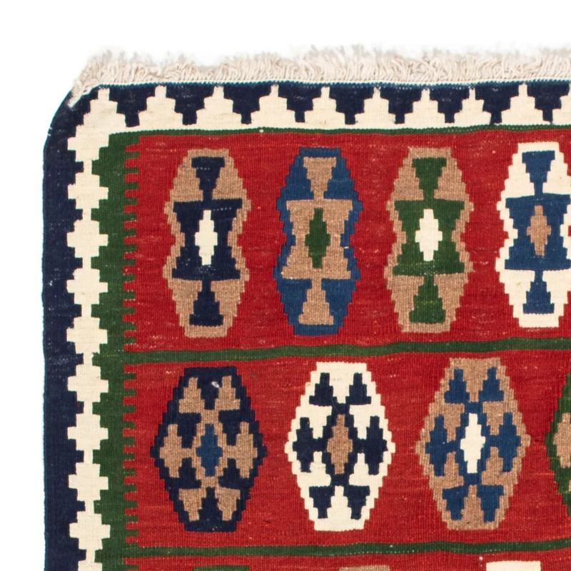 Kelim Fars Teppich 98x100cm - dunkelrot