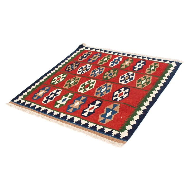 Kelim Fars Teppich 98x100cm - dunkelrot
