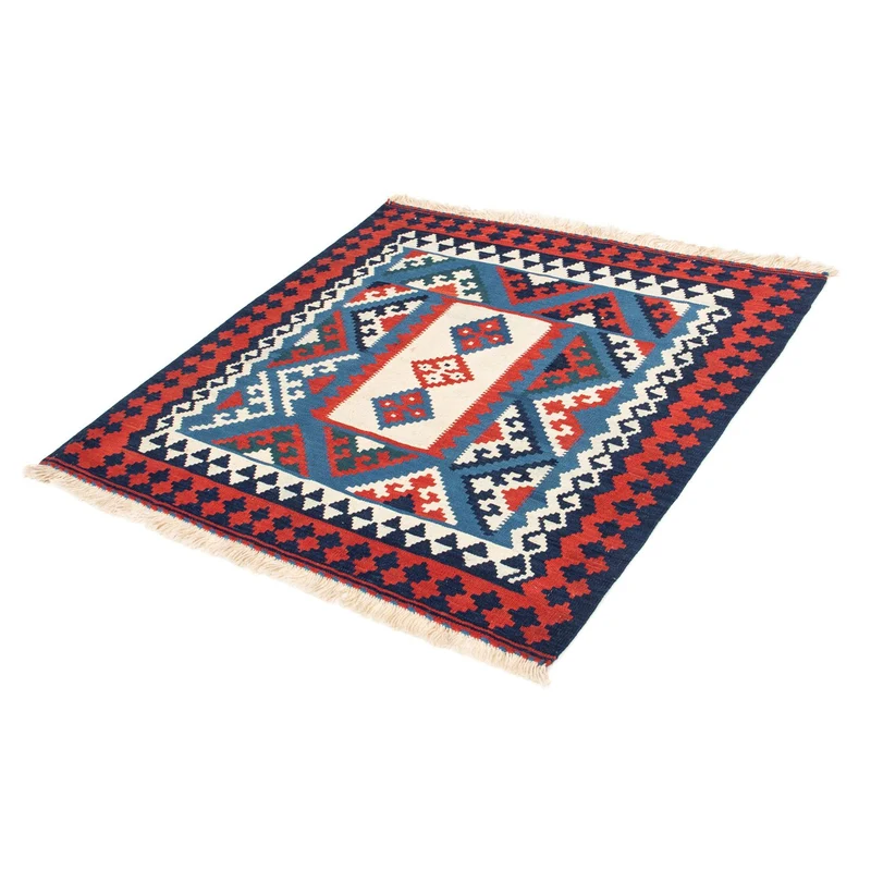 Kelim Fars Teppich 103x104cm - dunkelblau